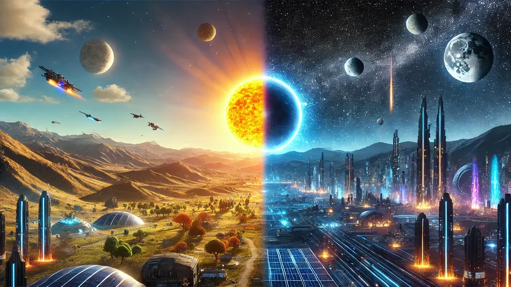 A planet with a day and night cycle